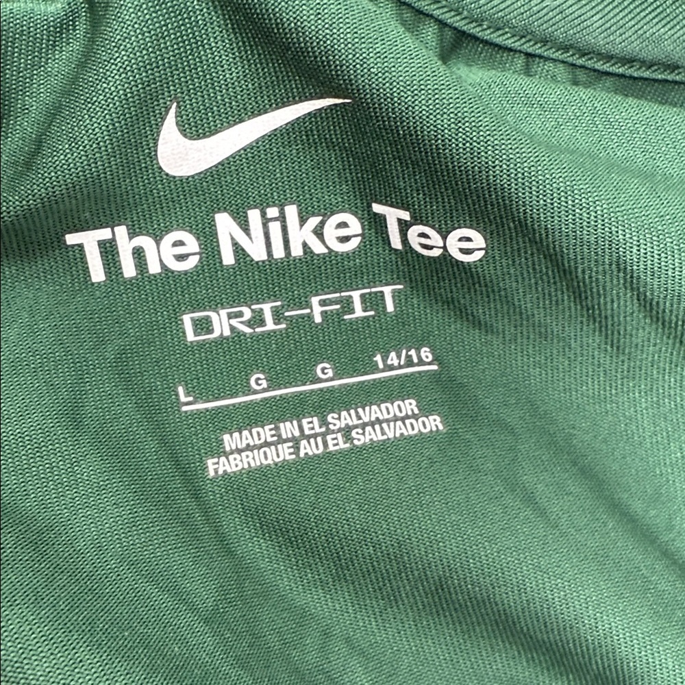 Nike Kid’s Green Milwaukee Bucks Basketball Long Sleeve Shirt Dri-Fit Size Large - Picture 5 of 7